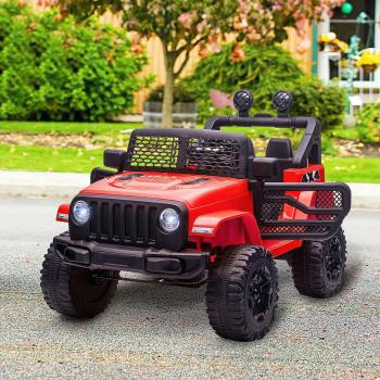 12V Kids Electric Ride-On SUV Vehicle with Red Body and Remote Control