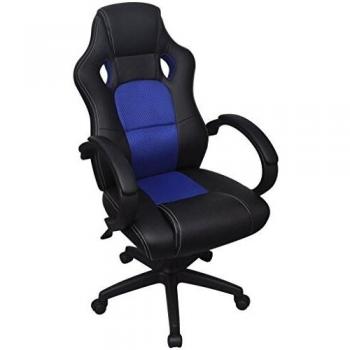 Silla Executive Racing VidaXL Black & Blue