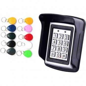 Waterproof Metal RFID Keypad Access Control System with 1000 Users + 10 Key Fobs