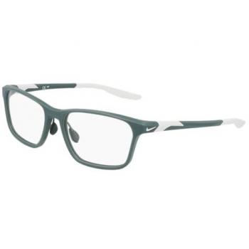 Nike 7405 Men’s Green Square Frame Glasses – Size 56, Blue‑Light Blocking