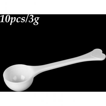 10PCS Plastic Measuring Spoons for Milk Powder and Coffee (1/3/5/10g)