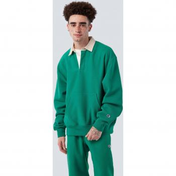 Felpa con Colletto Polo Reverse Weave