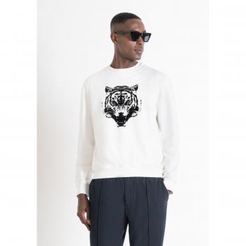 Antony Morato Herren Sweatshirt mit Motiv-Print - Größe XL - Weiß