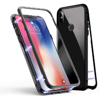 PfX Magnetische 360° Hülle für Huawei P30 Lite - Aluminium und 9H Schutzglas