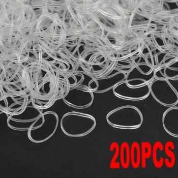 500 Pcs Clear Elastic Hair Bands