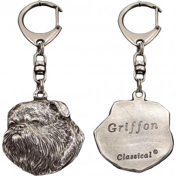 Llavero Plateado de Griffon Bruxellois - Regalo Perfecto