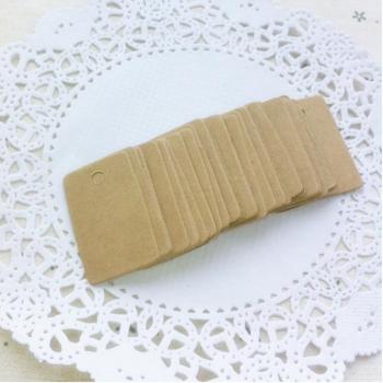 100Pcs Retro Kraft Price Tags 2x3.3cm