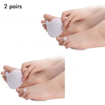 2 pièces correcteur de bunion en gel silicone blanc