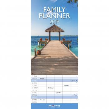 Dream Destinations Family Planner - 2019 - 19.5 x 45 cm