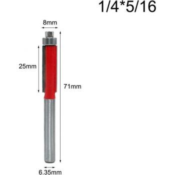 LAVIE 6.35mm Flush Trim Router Bit with Bearing