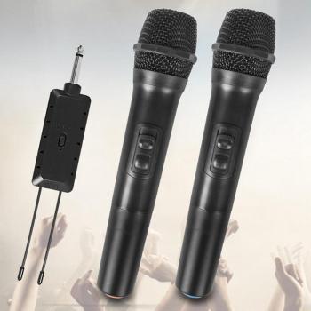 Microphone portable karaoké sans fil Duo