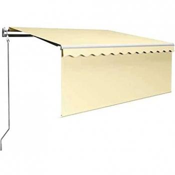 VidaXL Markise mit Rollo und LED-Beleuchtung 3x2,5 m Creme