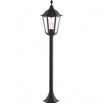 Lampada da terra da esterno Burford 1 luce Vernice nera opaca, vetro IP44, E27