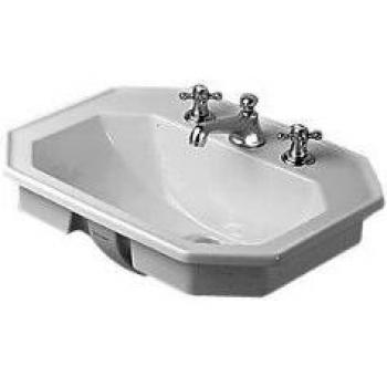 Duravit Évier encastrable série 1930 04765800001 Trou de 2000 Match 1, installation haute, blanc Wondergliss