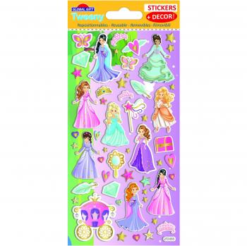 Pegatinas tweeny foamy decor princesas Global Gift morado