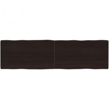 Dark Brown Solid Wood Live Edge Table Top, 180 x 50 x 2-6 cm, Vidaxl