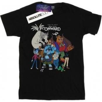 Disney Ladies Onward Character Collage Boyfriend T-Shirt