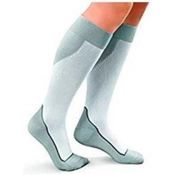 Jobst Sport Calcetín de Compresión Fuerte Clase 2 Color Blanco/Gris Talla S