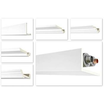 Condotto per cavi e copertura per tubi - 2 metri - stucco PU antiurto - Perfect: AB179 - 155x45mm
