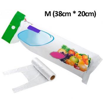 100PCS Clear Roll Food Storage Bags with Handle