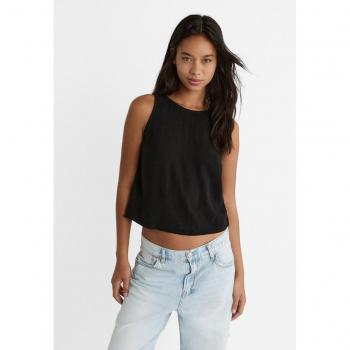 XS Black Flowing Linen Racer