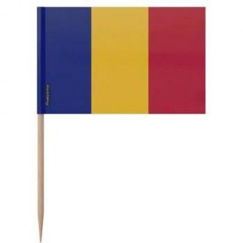 Chad Flag Bamboo Brush 6.5cm 100 Piece Adhesive Stick