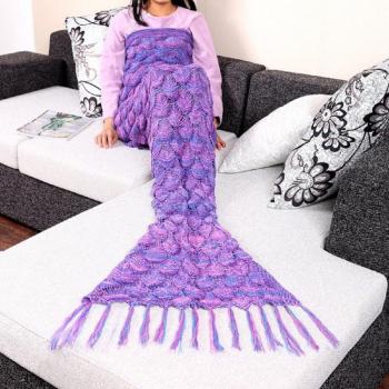 TimeCollect De cola de sirena Manta de con simples fashion y fina hecha a mano para adultos adolescentes niños, todas las estaciones para dormir Blanket