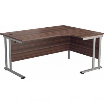 TC Office Start Dark Walnut Cantilever Workstation