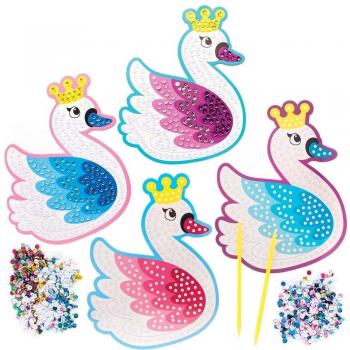 Swan Princess Sequin Craft Kits for Kids