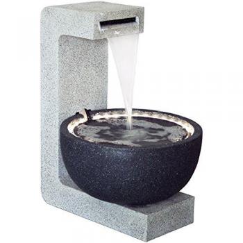 Dobar 96120e Design-Gartenbrunnen mit runder Schale