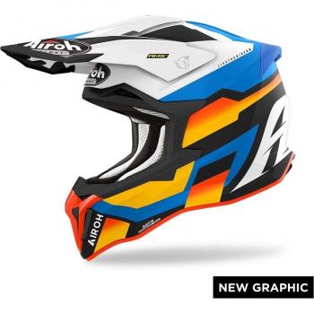 Airoh Casco Cross Strycker Blu Opaco