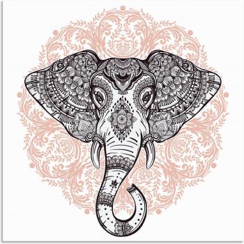 Mandala Elefant – Wildtier-Poster & Leinwand