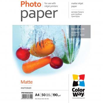 ColorWay Premium Matte Photo Paper, 50 Blatt, A4, 190 g/m²