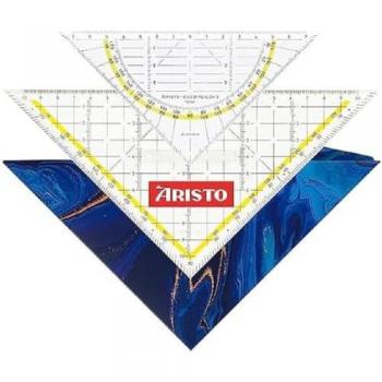 Aristo Geocover Set 3-in-1 Geo- und TZ-Dreieck mit Schutzhülle tiefblau