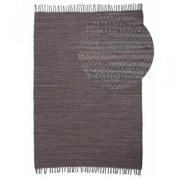 Carpetfine Teppich »Kelim Chindi uni«, rechteckig, 5 mm Höhe, Wendeteppich, reine Baumwolle, handgewebt, Uni-Farben, mit Fransen