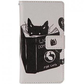 Funda Flip Cuero para BQ Aquaris A4.5/ M4.5 con Soporte y Protección Completa