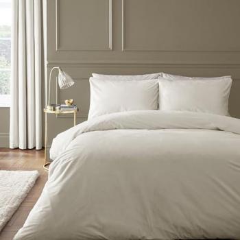 Single Cream Kingsley Soft Matte Velvet Bedding Set