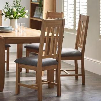 Mallory Oak Pair Dining Chairs