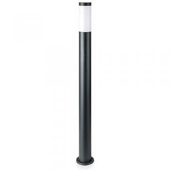 V-TAC Lanterna cilindrica da giardino E27 IP44 in acciaio inox color grigio scuro H.110CM - 8963