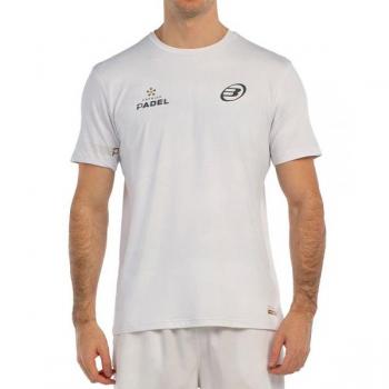 Camiseta de Padel Bullpadel Premier Bizme en Blanco