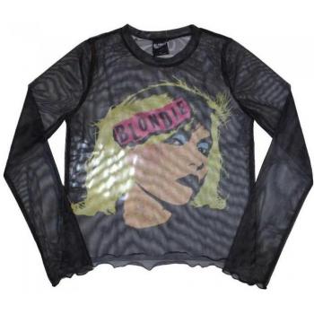 Top Blondo XL Nero Mantele Lunghe Rete