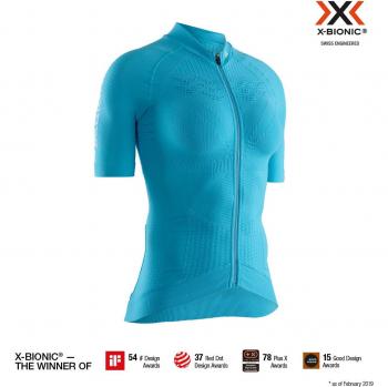 Effektor G2 Women's Short Sleeve Jersey in Turquoise & Arctic White – X-Bionic