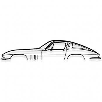 Shape Paris Corvette C2 Metal Wall Art 120CM