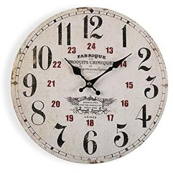 Horloge murale Pharmautique en bois (4 × 30 × 30 cm) – version 1