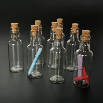 Frasco de vidrio vacío con corcho, 15ml