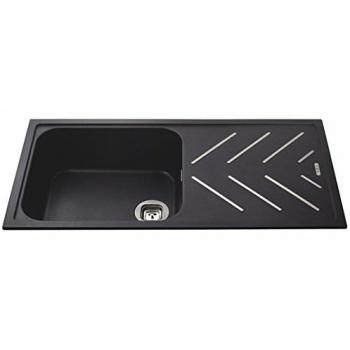 CDA KG81BL 1 Bowl Anthracite Black Composite Kitchen Sink