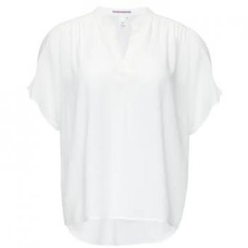 QS Blusenshirt mit V-Ausschnitt, Größe 44 - women - Weiss - 44