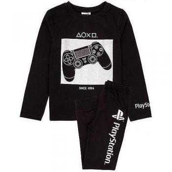 Set Pigiama Long PlayStation 9-10 Anni Bianchi Neri