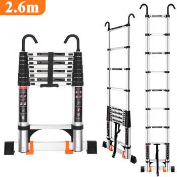 STOEX Escalera Plegable Aluminio 2.6M para Tejado y Cuarto