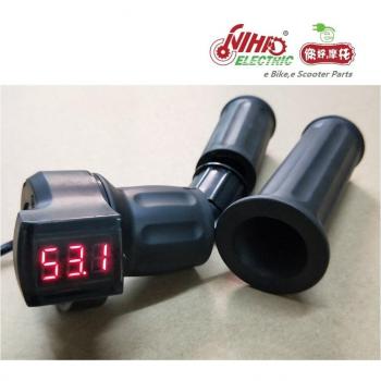 18 E-BIKE 12V-72V Ebike Half Twist Throttle with Voltage Display